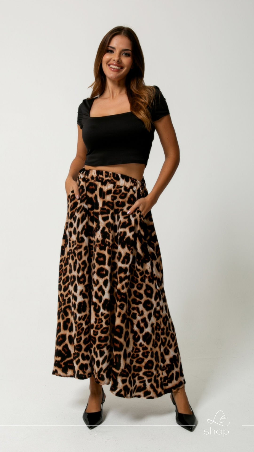 Falda maxi Leopardo LK588