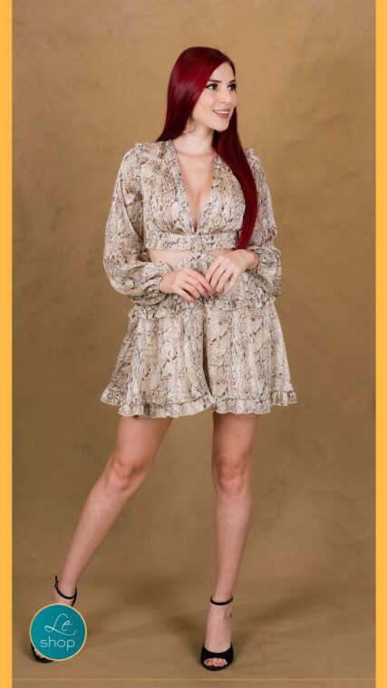 VESTIDO ML SNAKE CAFE LD2732
