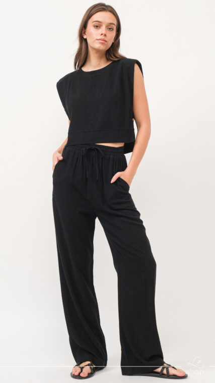 Set blusa y pantalon Negro LD3624