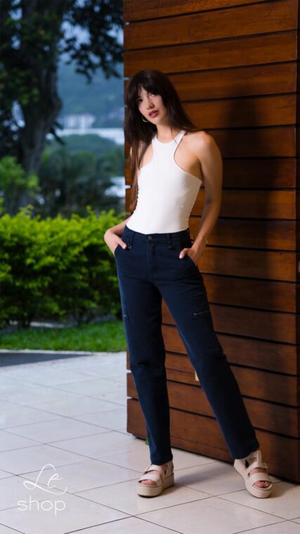 Pantalon cargo azul marino LPL1718