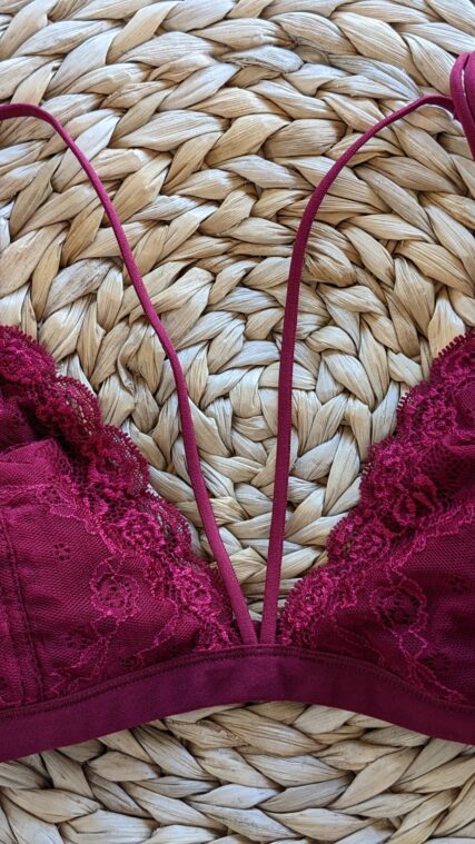 Bralette Encaje Rojo Vino LE220