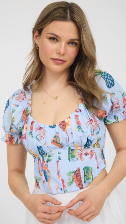 Blusa estampado Marino Celeste LT10719