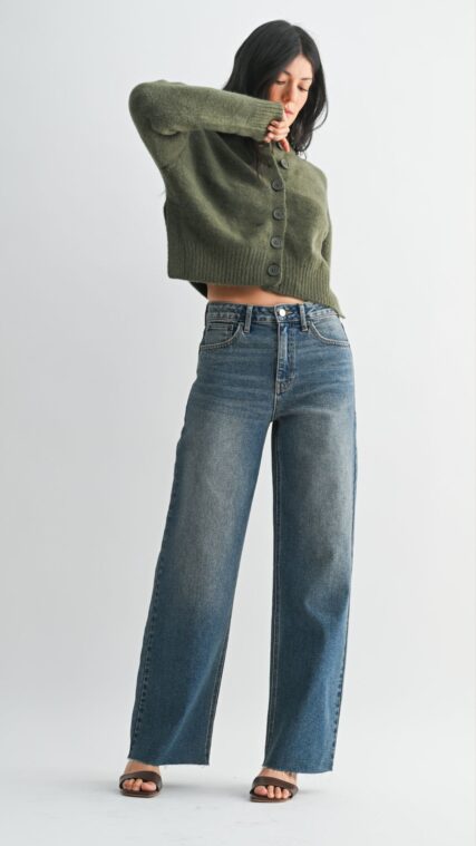 Pantalon ancho scissor cut Azul Medio LPL2077