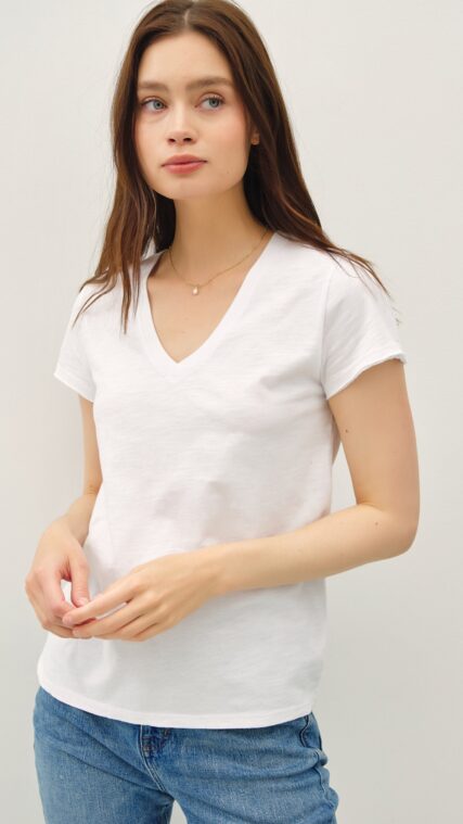 Blusa cuello V Blanco LT11113