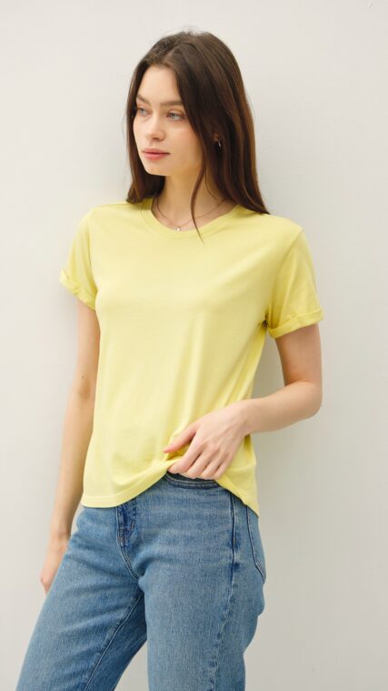 Blusa manga corta Amarillo LT11134
