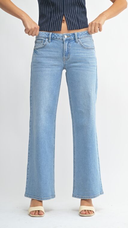 Pantalon baggy tiro bajo Azul Claro LPL2104