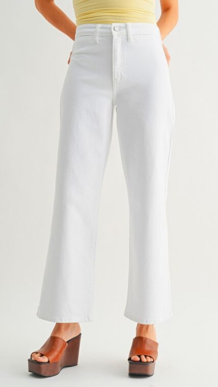 Pantalon ancho bolsillo ojal Blanco LPL2116