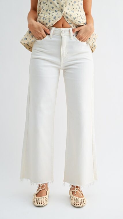 Pantalon ancho scissor cut Blanco LPL2122
