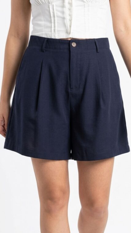Pantalon corto con sisa Azul Marino LPC995