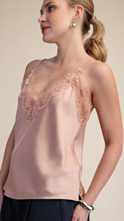 Blusa tirante encaje Rosa LT4428