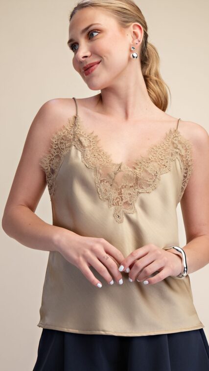 Blusa tirante encaje Dorado LT11425